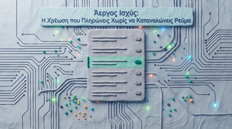 Άεργος Ισχύς: Η Χρέωση που Πληρώνεις Χωρίς να Καταναλώνεις Ρεύμα